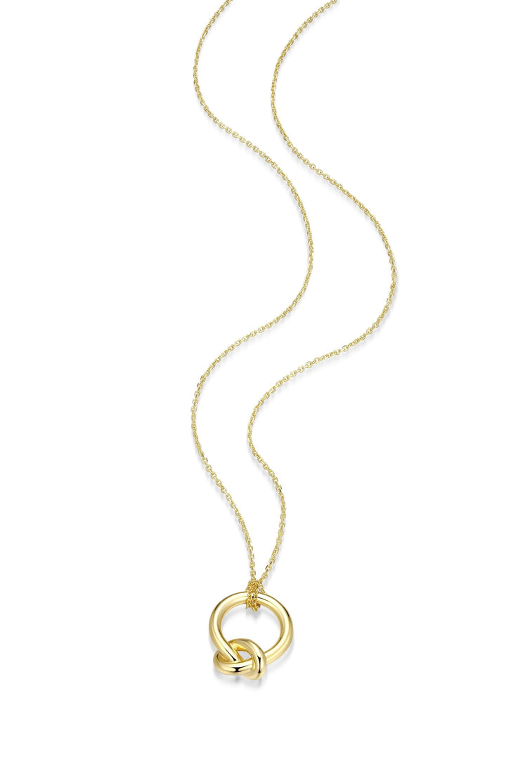 Sterling Silver with 18k Gold Finish - Knot Necklace #13350