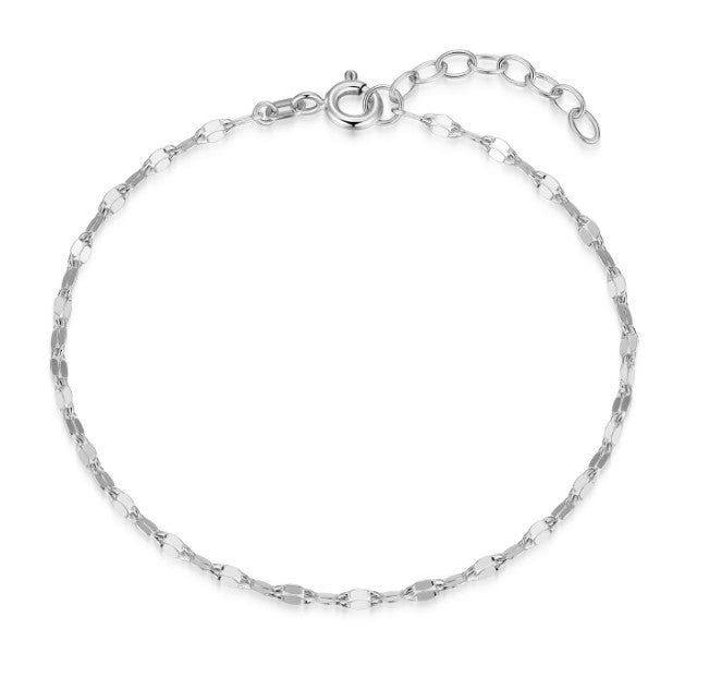 Sterling Silver with Rhodium - Chain Bracelet #13368