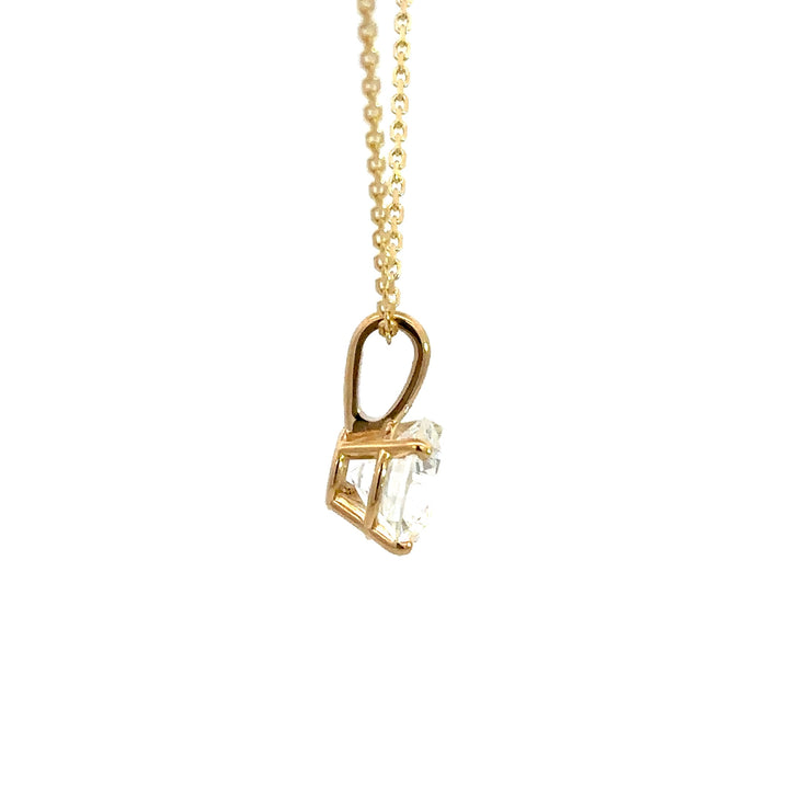 Solitaire Necklace (Round) - 14k Yellow Gold 1.62ct #13408
