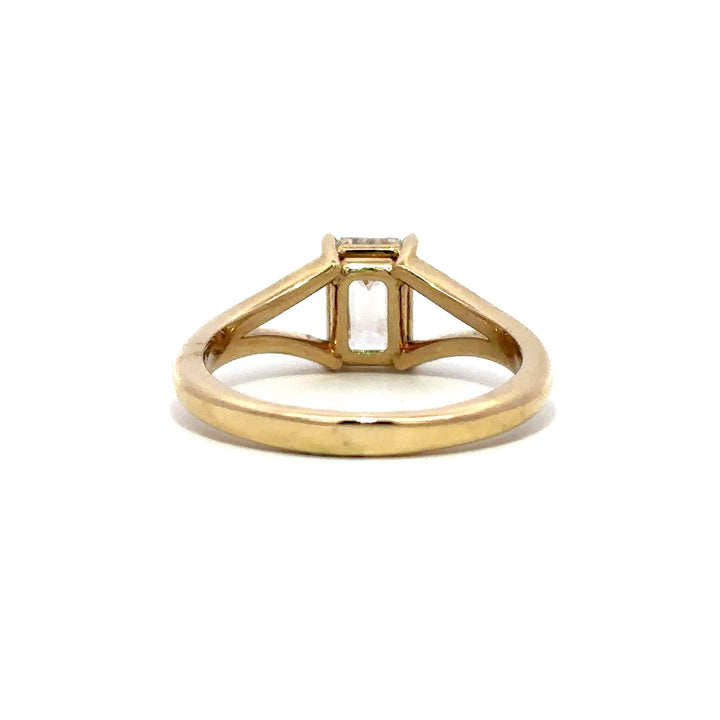Split Shank Ring (Emerald) - 14k Yellow Gold 1.03ct #13419