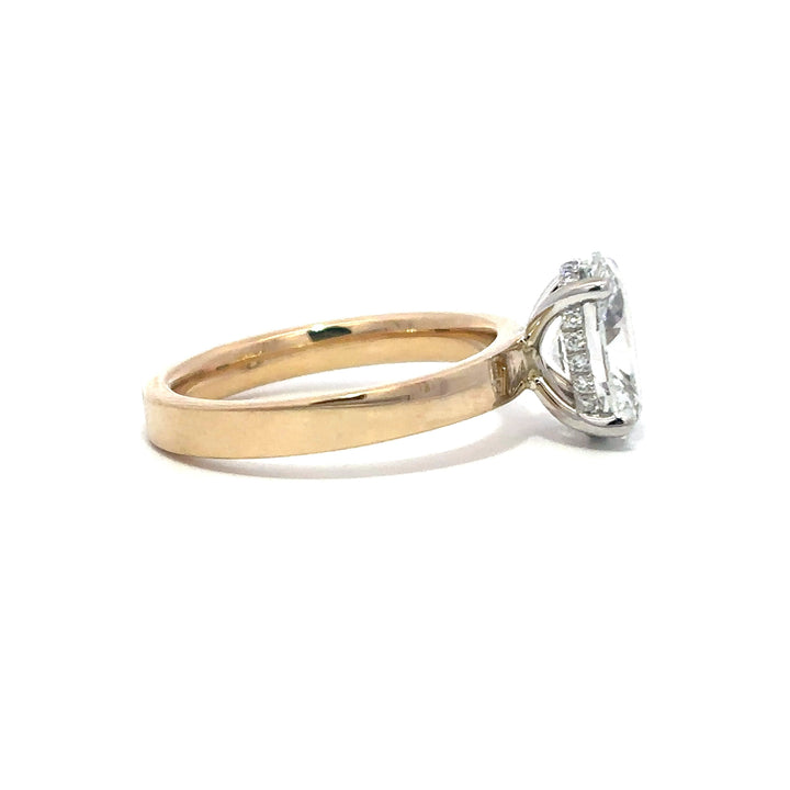 Hidden Halo Ring (Oval) - 14k Yellow Gold 2.04ct #13429