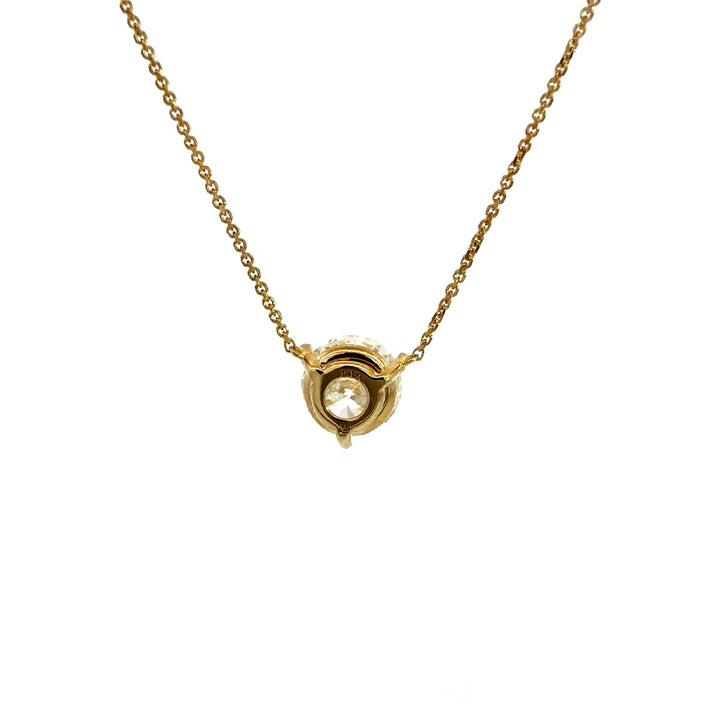 Solitaire Necklace (Round) - 14k Yellow Gold 2.00ct #13439
