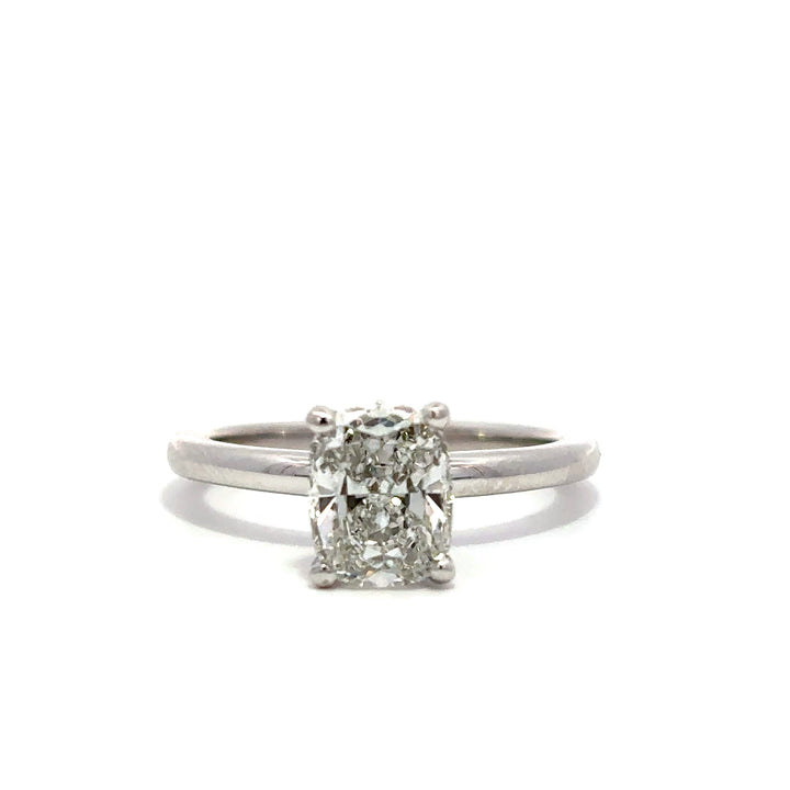 Hidden Halo (Cushion) - 14k White Gold 1.57ct #12147