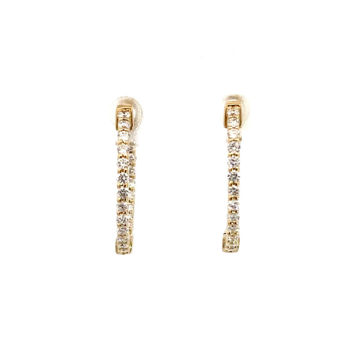 Hoop Earrings (Round) - 14k Yellow Gold 0.50ct #12082