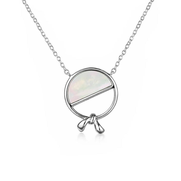 Flourishan "Promise Knot" Necklace - 14k White Gold Vermeil #13132