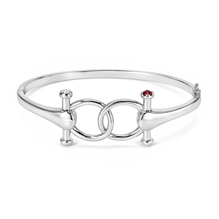Flourishan "Lucky Hoof" Bangle - 14k White Gold Vermeil #13130