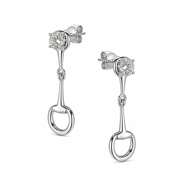 Flourishan "Lucky Hoof" Earrings - 14k White Gold Vermeil #13129
