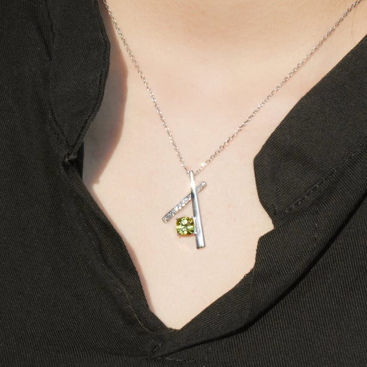 Flourishan "Timed Gift" Necklace - 14k White Gold Vermeil #13122