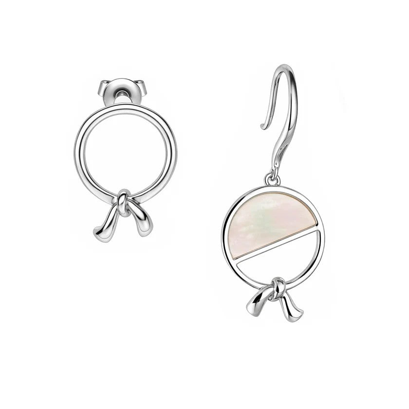 Flourishan "Promise Knot" Earrings - 14k White Gold Vermeil #13133