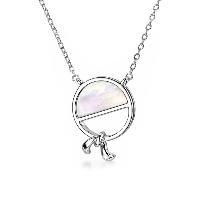 Flourishan "Promise Knot" Necklace - 14k White Gold Vermeil #13132