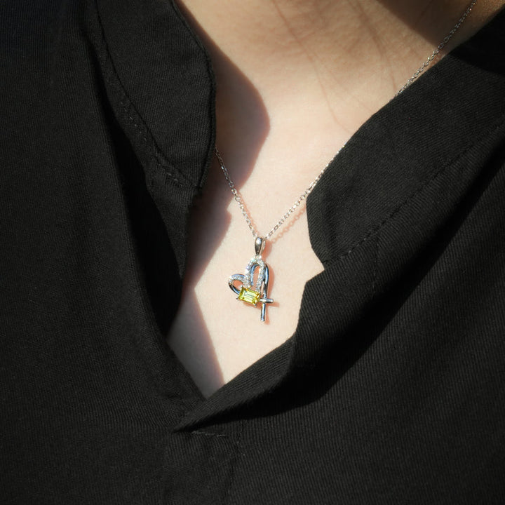 Flourishan "Colour Bloom" Necklace - 14k White Gold Vermeil #13126