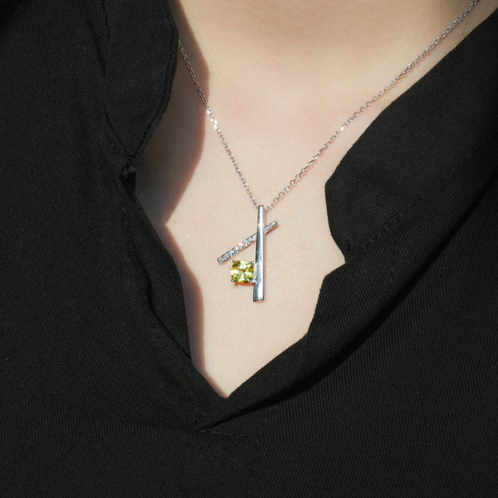 Flourishan "Timed Gift" Necklace - 14k White Gold Vermeil #13122