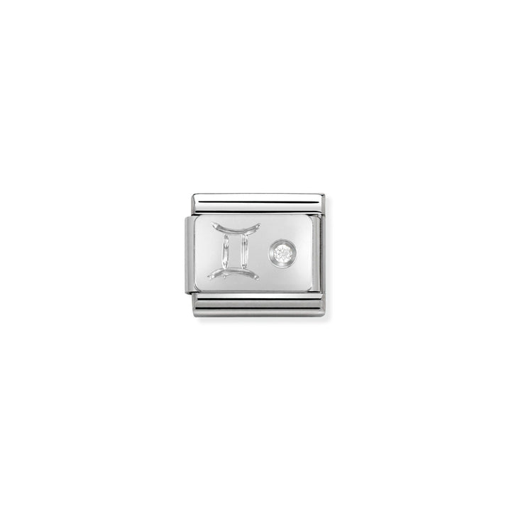 Composable Charm Link - Zodiac Signs in Stainless Steel with Cubic Zirconia