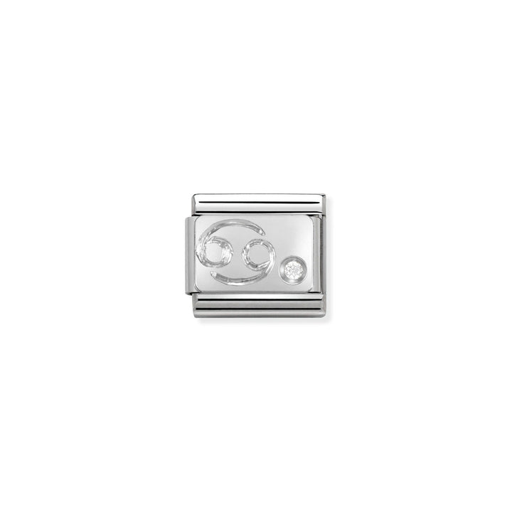 Composable Charm Link - Zodiac Signs in Stainless Steel with Cubic Zirconia