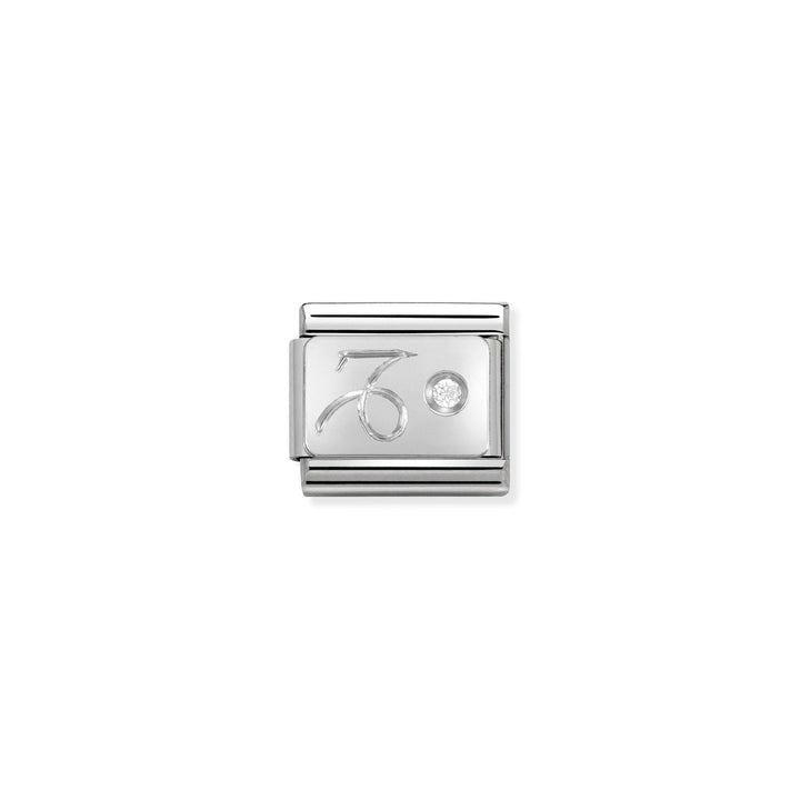 Composable Charm Link - Zodiac Signs in Stainless Steel with Cubic Zirconia