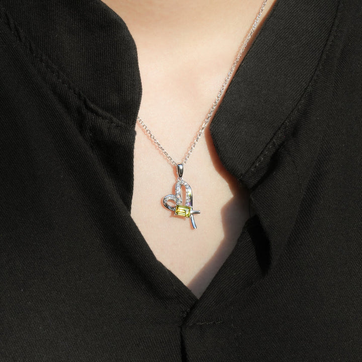 Flourishan "Colour Bloom" Necklace - 14k White Gold Vermeil #13126
