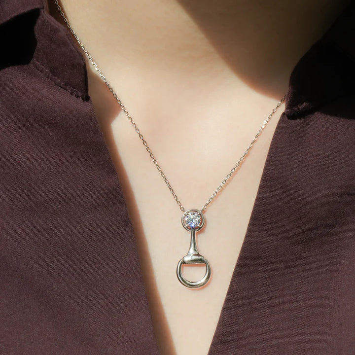 Flourishan "Lucky Hoof" Necklace - 14k White Gold Vermeil #13128