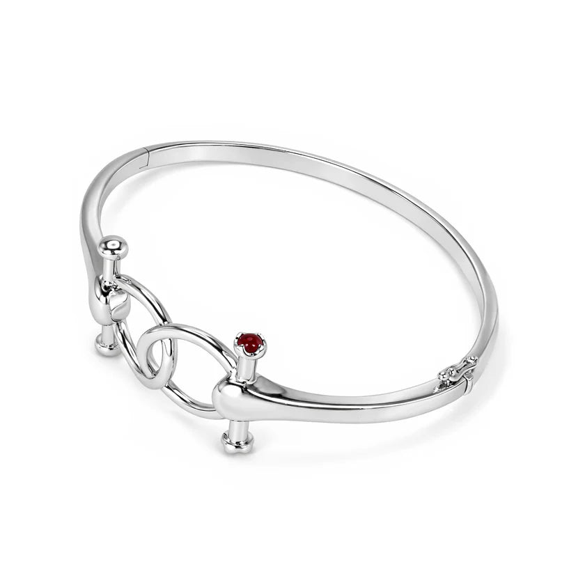 Flourishan "Lucky Hoof" Bangle - 14k White Gold Vermeil #13130