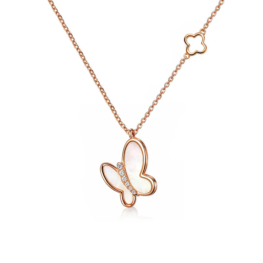 Flourishan "Whispering Garden" Necklace - 14k Rose Gold Vermeil #13138