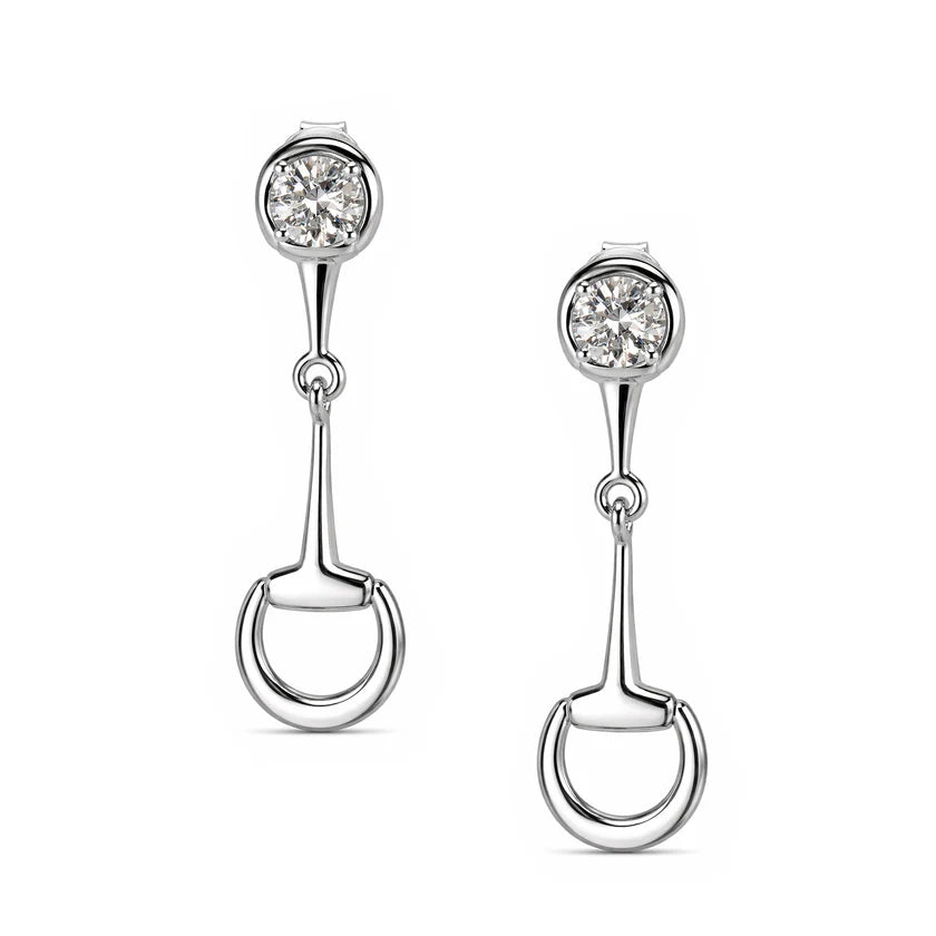 Flourishan "Lucky Hoof" Earrings - 14k White Gold Vermeil #13129