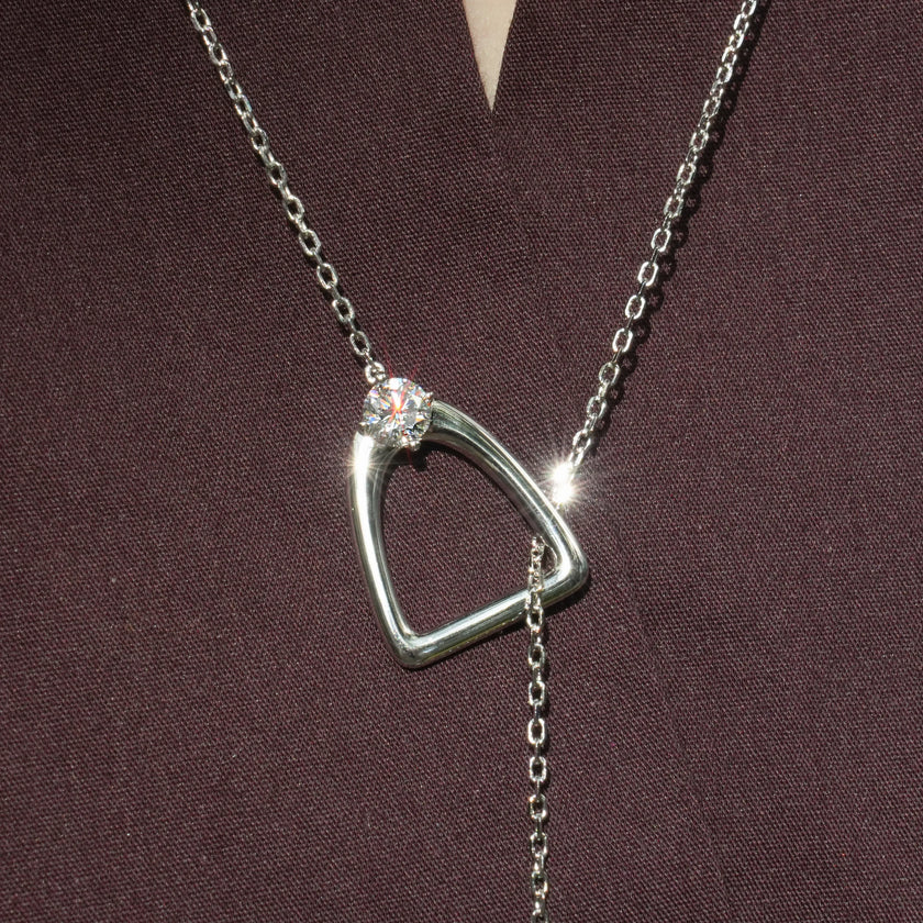 Flourishan "Lucky Hoof" Necklace - 14k White Gold Vermeil #13131
