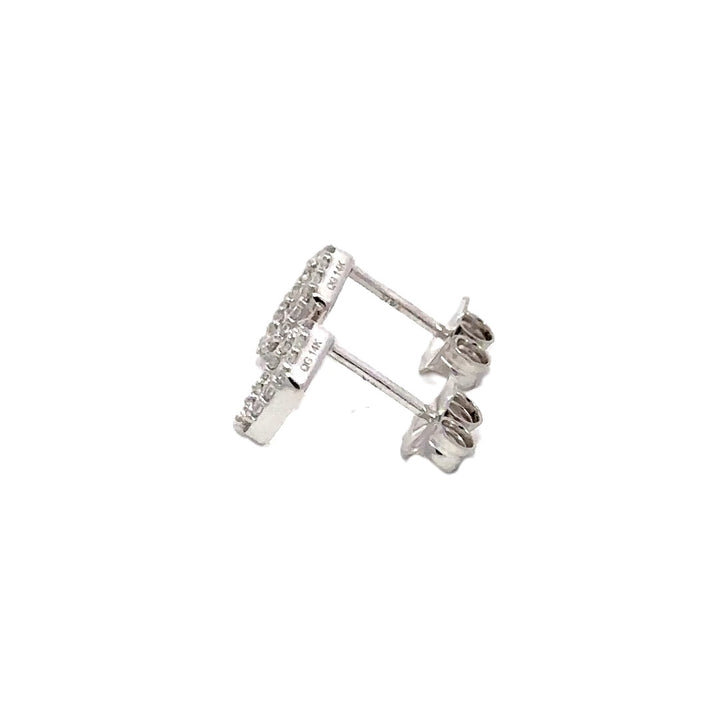 Hexagon Earrings - 14k White Gold 0.20ctw #12000