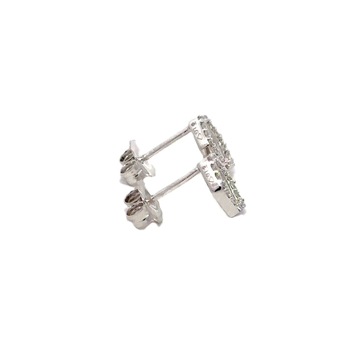 Hexagon Earrings - 14k White Gold 0.20ctw #12000