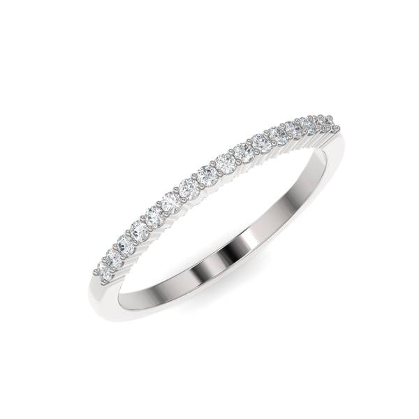 Shared Prong Anniversary Band - Platinum Ring
