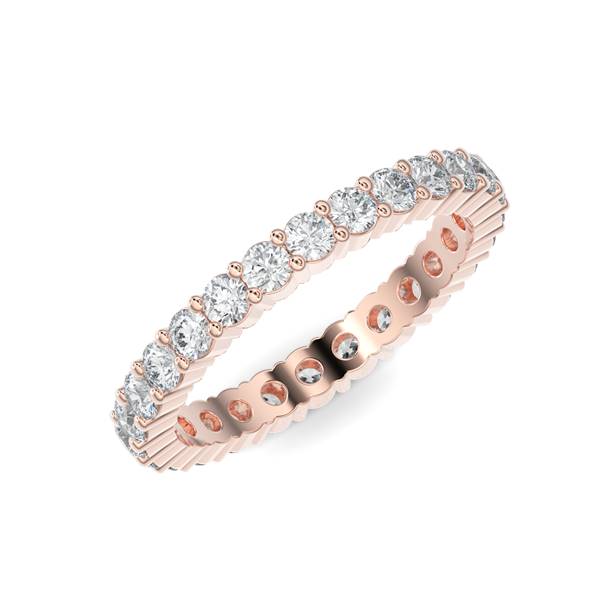 Shared Prong Eternity Band - Gold Ring