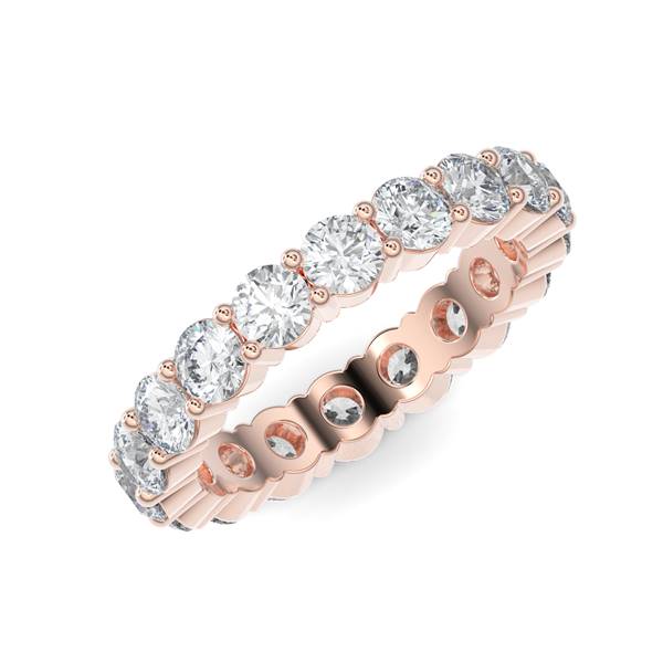 Shared Prong Eternity Band - Gold Ring