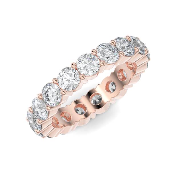 Shared Prong Eternity Band - Gold Ring