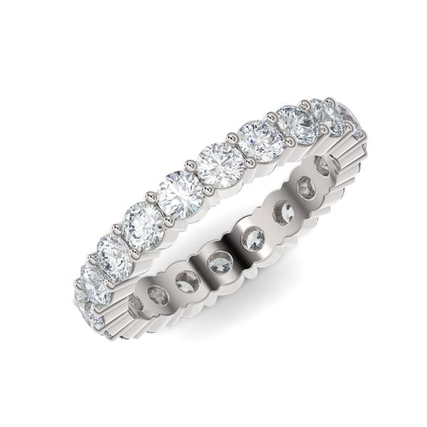 White gold wedding band with diamond accent on a white background.