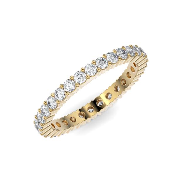 Shared Prong Eternity Band - Gold Ring