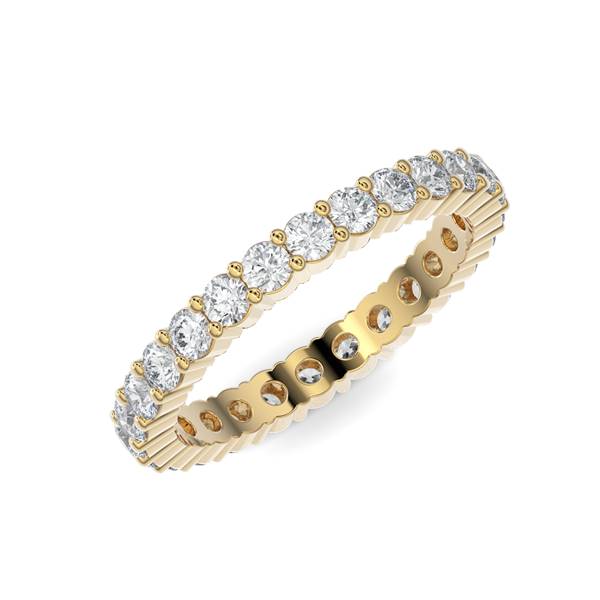 Shared Prong Eternity Band - Gold Ring