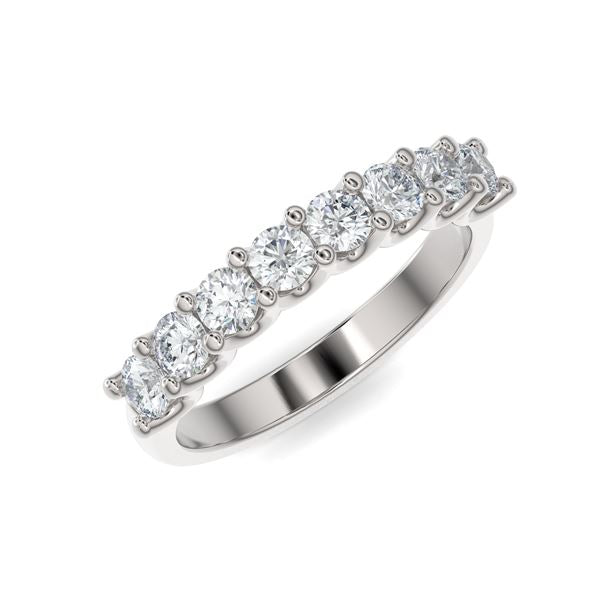U-Shape Anniversary Band - Platinum Ring