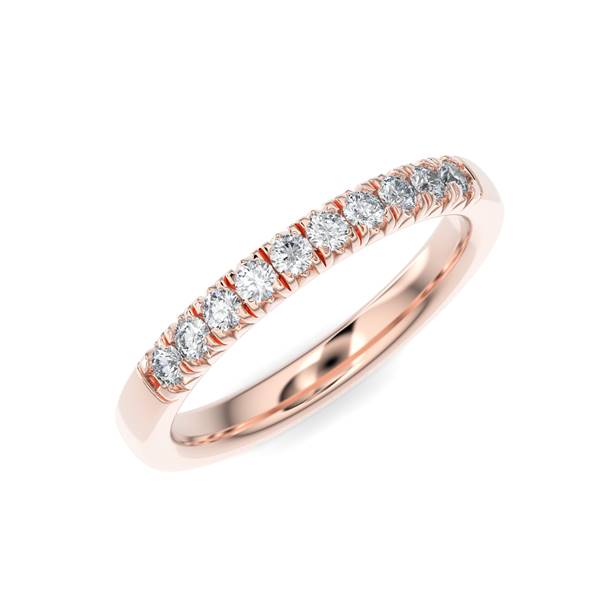 French Pave Anniversary Band - Gold Ring