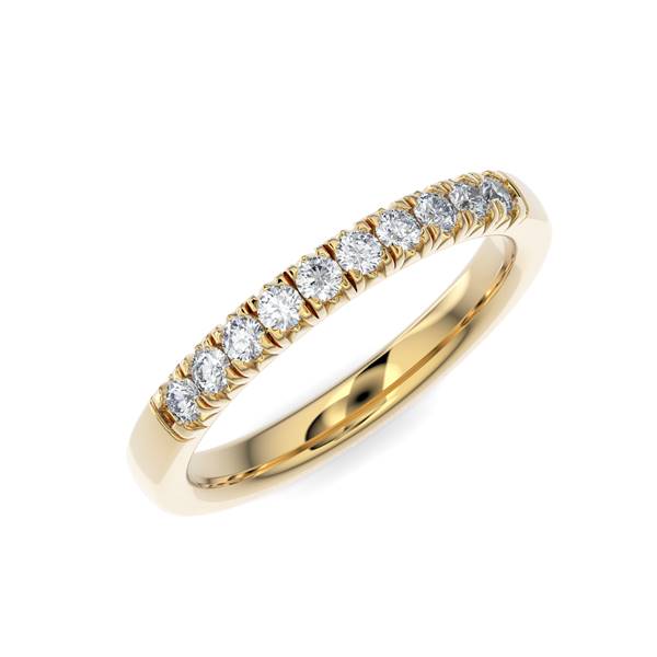 French Pave Anniversary Band - Gold Ring