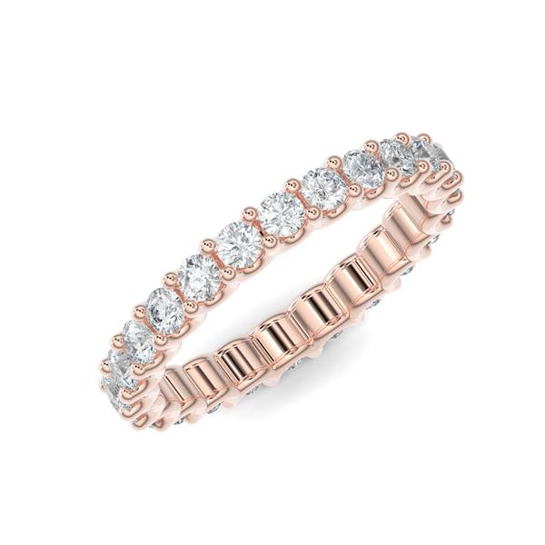 U-Shape Eternity Band - Gold Ring