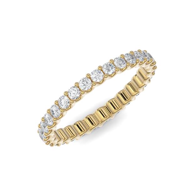 U-Shape Eternity Band - Gold Ring