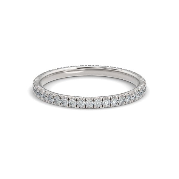 French Pave Eternity Band - Gold Ring