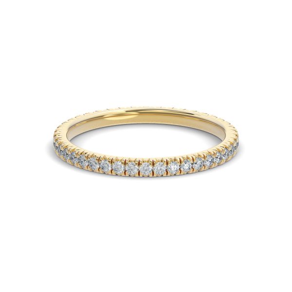 French Pave Eternity Band - Gold Ring