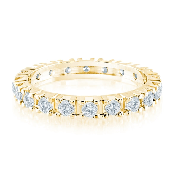 4-Prong Eternity Band - Gold Ring