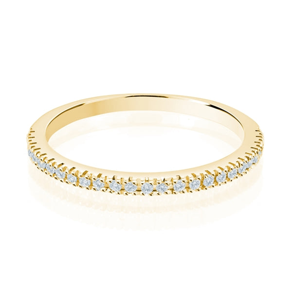 4-Prong Anniversary Band - Gold Ring