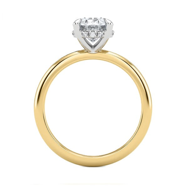 Solitaire Ring - Hidden Halo Setting #13261