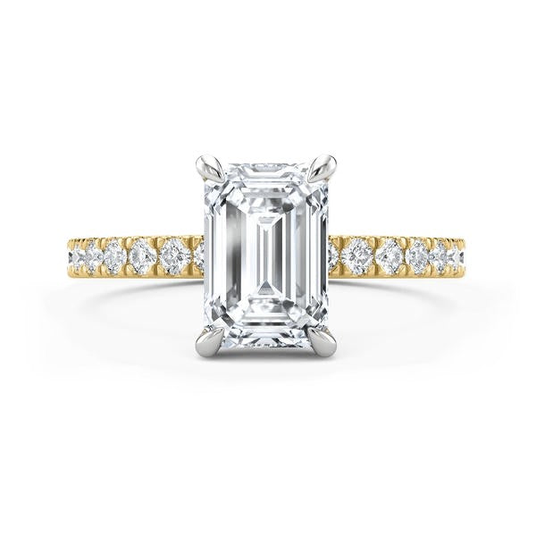 French Pave Ring - Hidden Halo Setting #13263