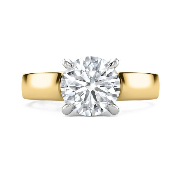 Wide Band Ring - Solitaire Setting #13264
