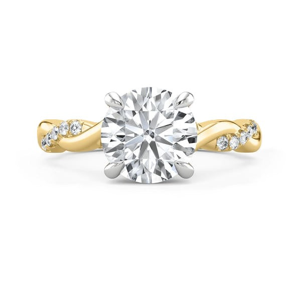 Twist Band Ring - Hidden Halo Setting #13268
