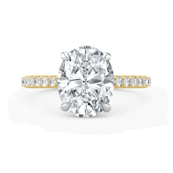 Hidden Halo Ring - Pavé  Side Diamonds #13269