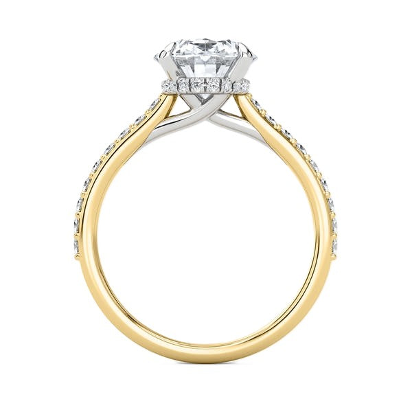Hidden Halo Ring - Pavé  Side Diamonds #13269