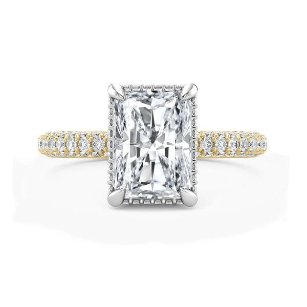Hidden Halo Ring - Pavé  Side Diamonds #13273